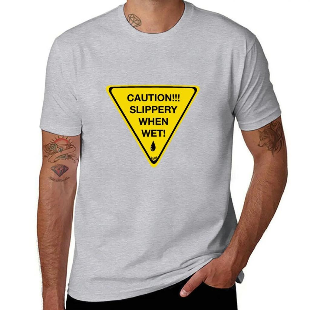 SLIPPERY WHEN WET T-Shirt graphic t shirts customs rapper graphic tees cute clothes heavyweight t shirts for men