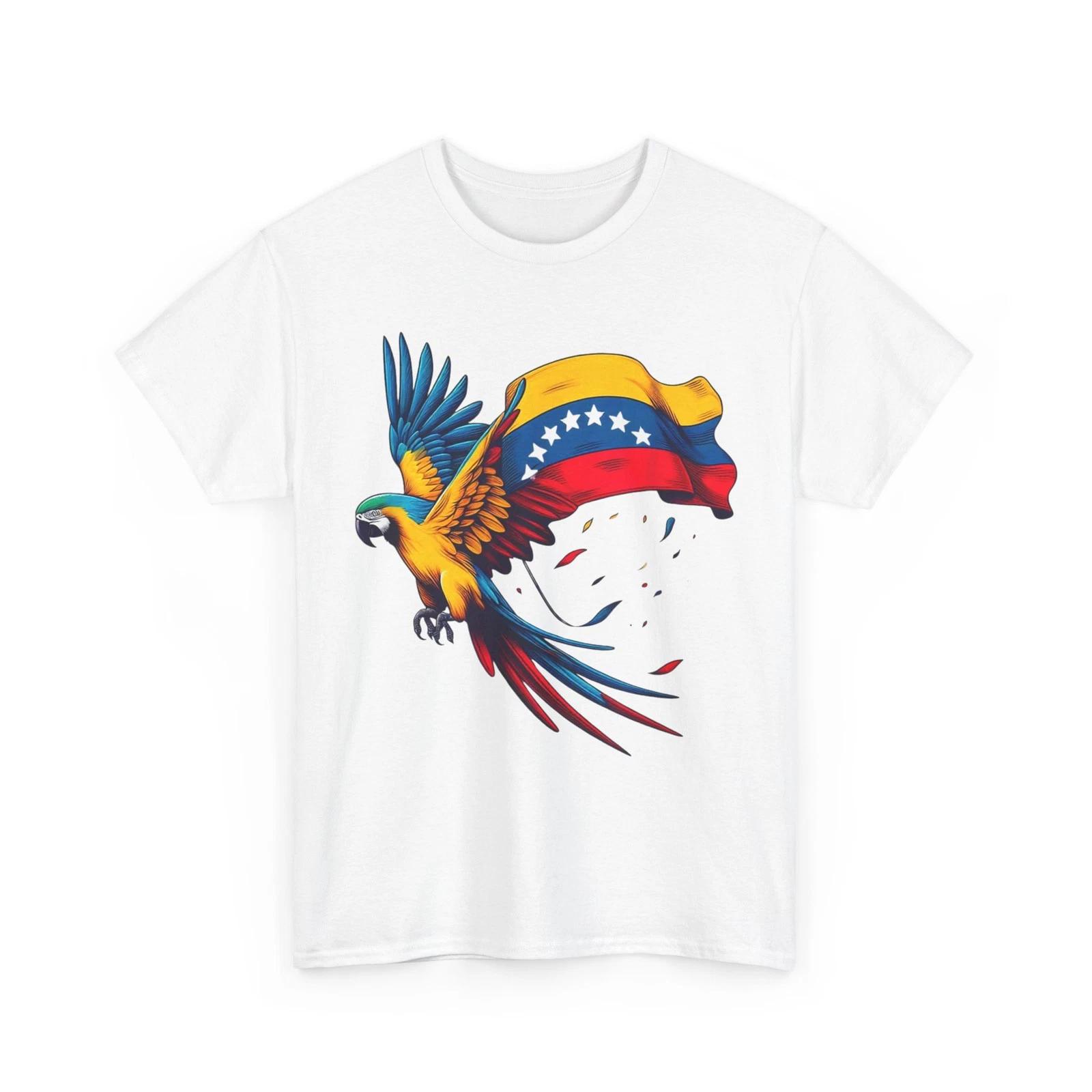 Venezuela 7 Stars Flag with Guacamaya T-Shirt 4XL