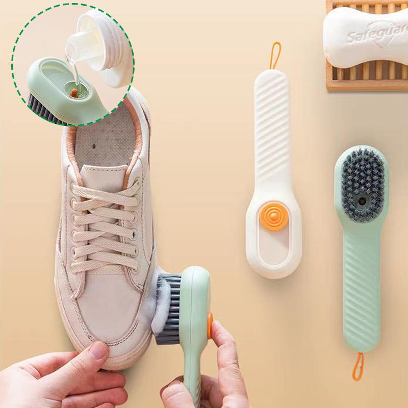 1Pc Washing Shoes Plus Liquid Shoe Brush Press-Out Soft-Bristled Shoe Brush