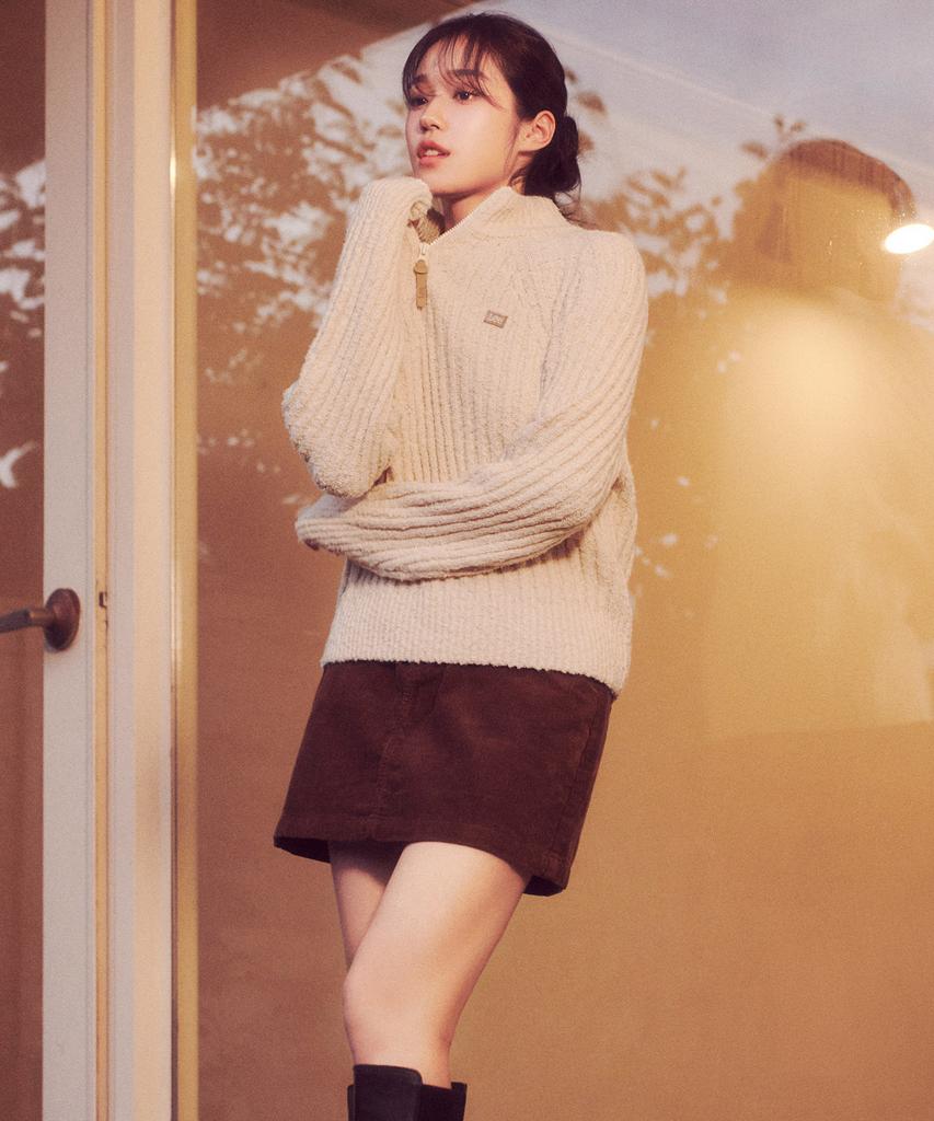 Lee Corduroy Mini Skirt Brown