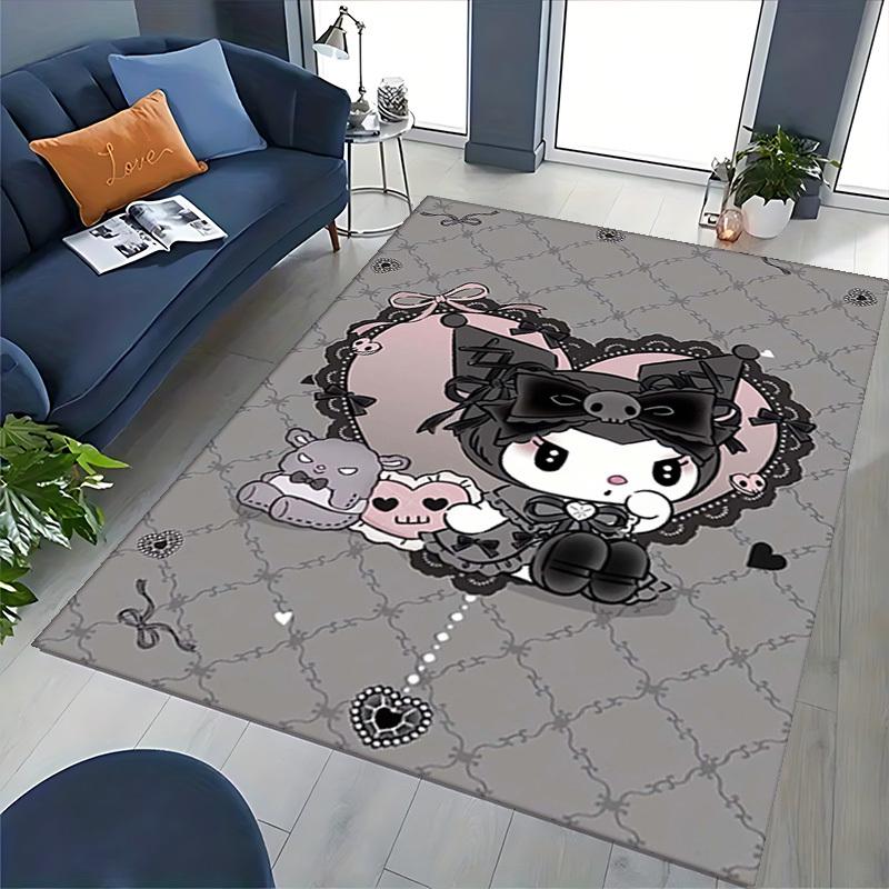 Anime Cartoon Design Office Chair Mat Non-Slip Carpet for Home Decor, Living Room, Bedroom, Game Room, Dormitory - Seasonal Gift Suitable for All Seas