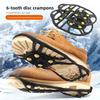 Winter Outdoor Walking Non-slip 6-tooth Disc Crampons Snow Climbing Mud Drop-proof Simple Shoe Cover