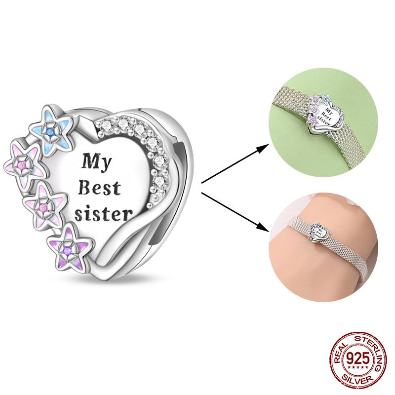 925 Silver Double Lucky Clover Guardian Lotus Flat Beads Fit Qikaola 925 Bracelets Fine DIY Jewelry For Women