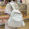 Schoolbag New Japanese Ins Style Literary Floral Schoolbag Women's High Value Fresh and Versatile Backpack Leisure Travel Backpack