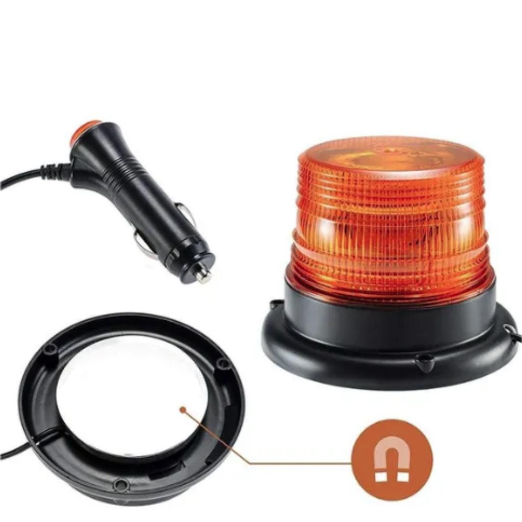 Warning light, beacon, orange flashing light, magnet, strong light