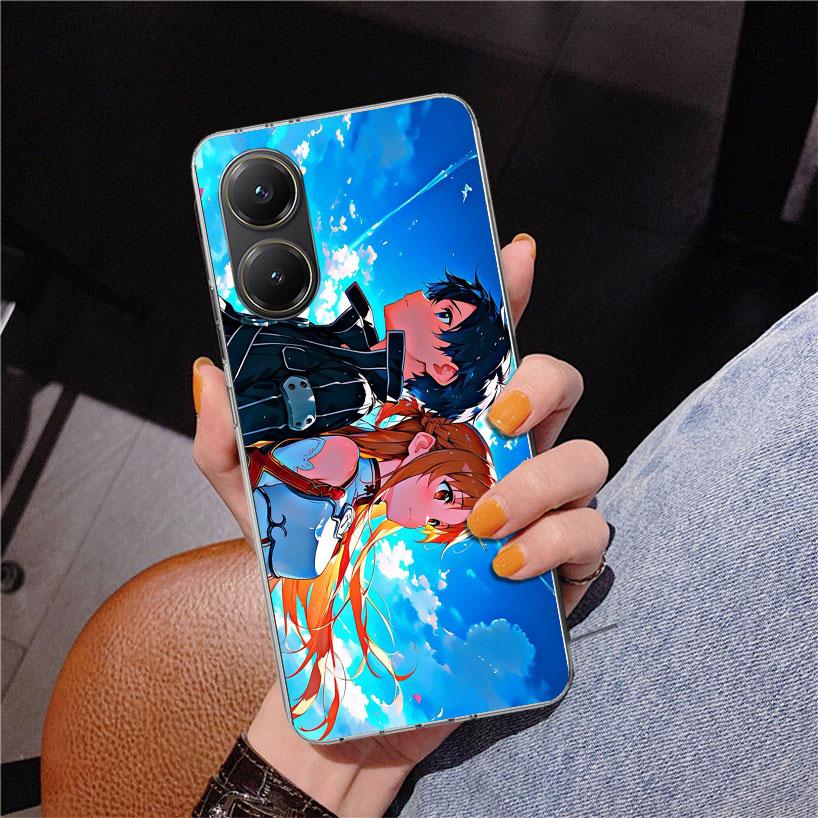 Anime Sword Art Online SAO Handyhülle für Xiaomi Poco X7 X6 X5 Pro F7 Ultra Redmi 15C 15 13C 13 12C 12 10 10A 10C 9 9A 9C 9T