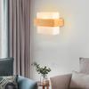 Solid Wood Square Wall Lamp for Bedroom, Living Room, and Study