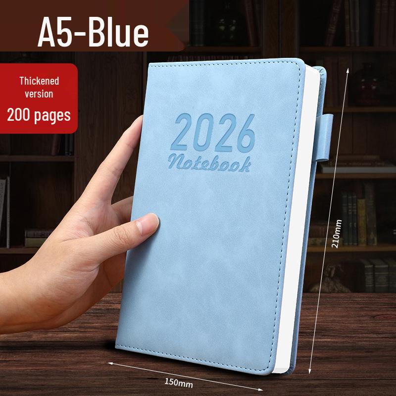 

Очень толстый кожаный блокнот формата А5 с пряжкой - Идеально подходит для студентов и бизнеса, простой дизайн дневника