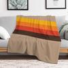 70s 1970 70as Yellow Orange Red Brown Sunset Stripes Throw Blanket Reusable Durable Soft Blanket for All Seasons