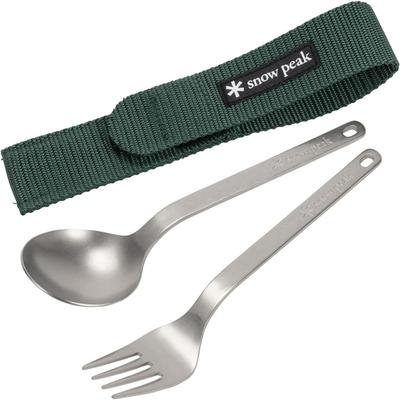 Snow Peak Whopper Weapon II SCT-002 Essstäbchen, Löffel, Gabel Besteckset, Leichtgewicht