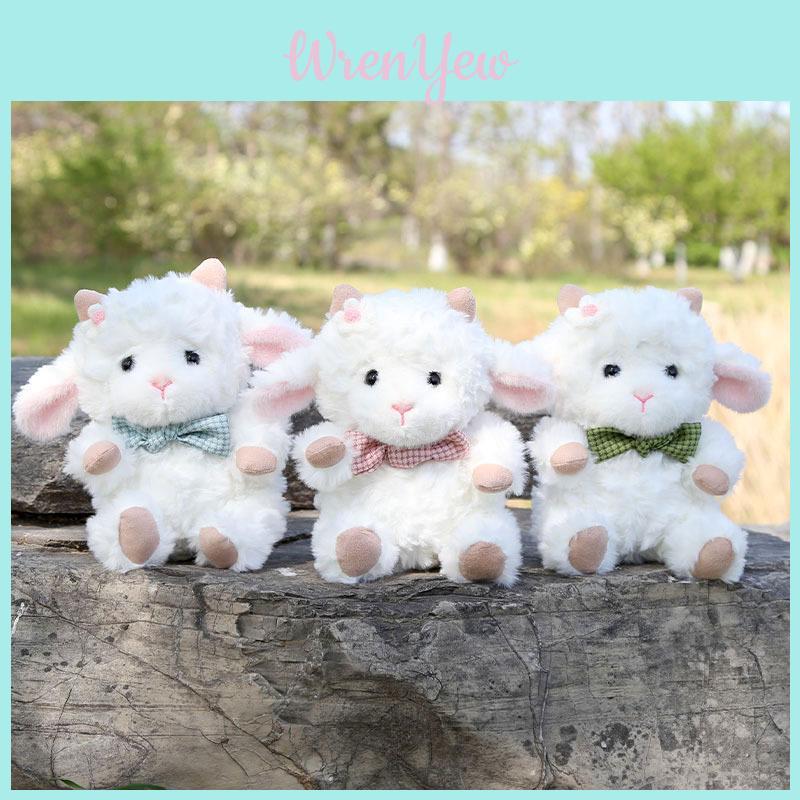 Plush Sheep Doll With Bow Tie For Kids Gift And Sleep Companion