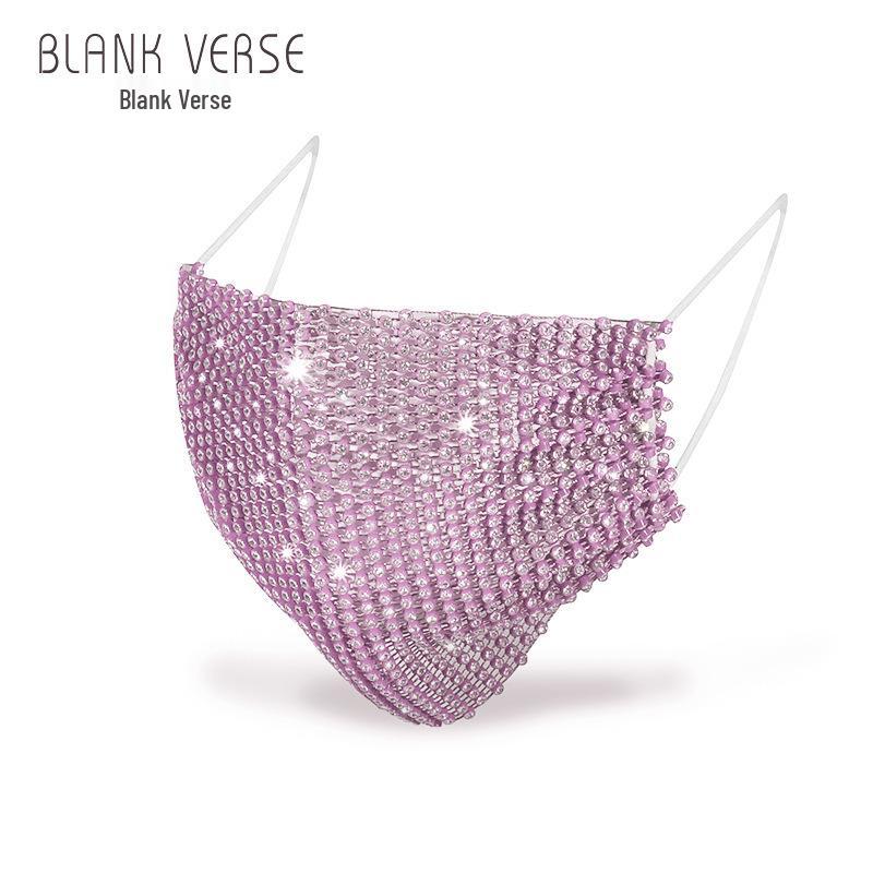 Trendy Rhinestone Face Mask - Vibrant Summer Collection