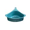 Kitchen Triangular Drain Basket Stable Easy Draining Corner Sink Strainer Basket for KitchenBlue