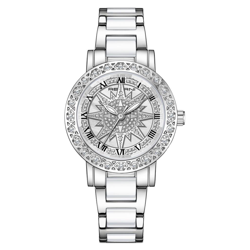 UTHAI CQ377 Fashion Women Watch Waterproof, Light Luxury, Diamond Inlaid Ceramic Quartz Watch, Clock Gift, Watches for Woman