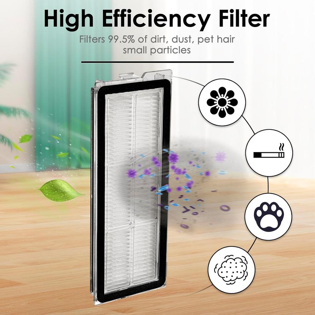 (8 Pack) Q Revo S Replacement HEPA Filter Compatible With Roborock Qrevo S, Qrevo Pro, Qrevo MaxV, Qrevo Plus, Qrevo Edge, Qrevo Curv Robot Vacuum,
