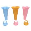 3 Pcs Silicone Ice Cream Cone Holder Drip Proof Foldable Reusable Snow Cone Cups with Lids