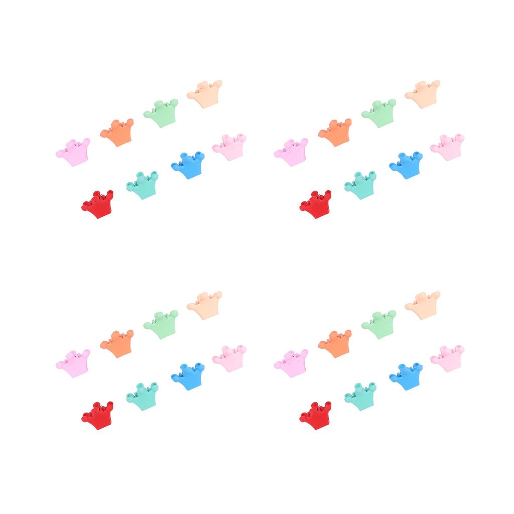 100pcs Crown Shaped Small Hair Claw Clips for Women Girls Cute Matte Colorful Strong Hold Tiny Hair Claw Clips