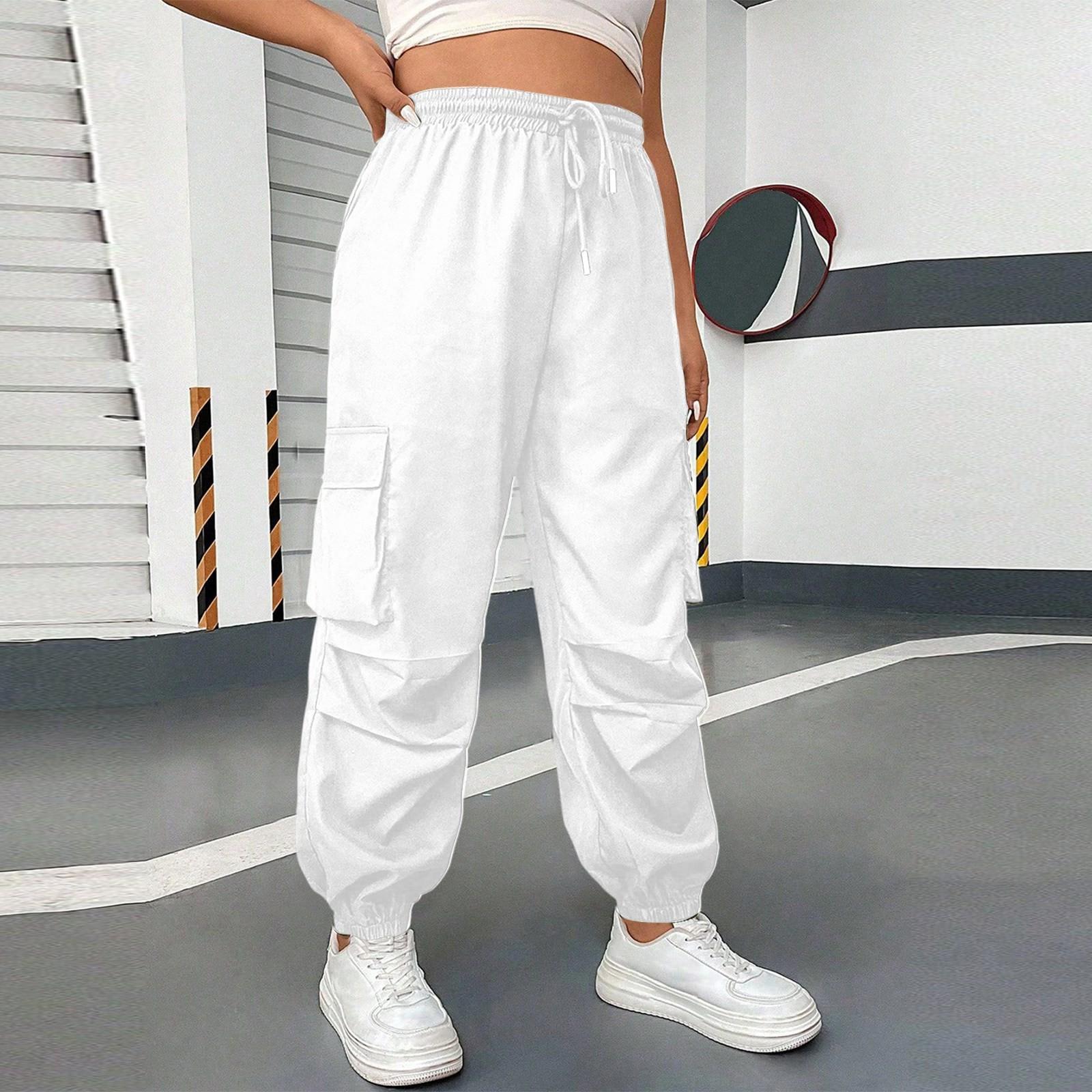 

Женский однотонный свободный повседневный комбинезон большого размера с завязками XL белый