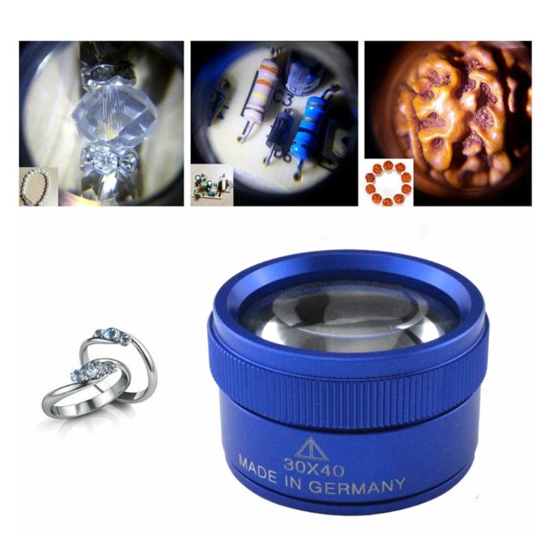 30x Optics Loupes Magnifier Loop Microscope Magnifying Glass Lens Portable for Jeweler Coins Stamps