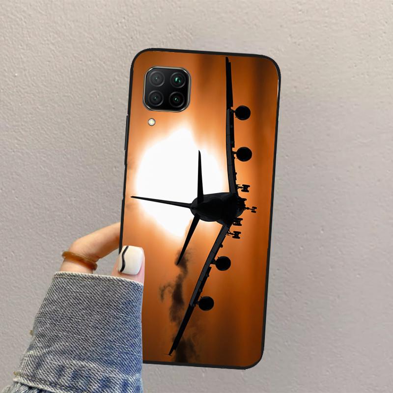 Airplane Plane Aircraft For Huawei Nova Y73 Y72 Y61 Y91 Y70 Y60 Y90 12s 12i 11i 8i 9 10 SE P30 P40 Lite P60 Pro Case