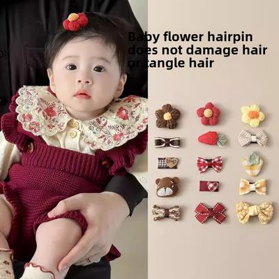 Baby Haarspangen - Kleine Größe, Nicht schädlich für zartes Haar, Fötales Haarspangen, Entzückende Schleifen-Haarspangen für Babymädchen