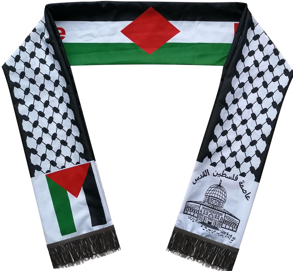 Printing Palestine Flag Polyester Scarf Outdoor Use Fan Football Souvenir Gift