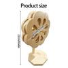 Decorative Windmill Shape Bamboos Trivet with Stand Heatproof Pot Pan Pad For Dining Table Kitchen Essential
