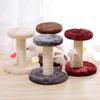 Sisal Cat Tree & Scratching Post: Double-Layer Platform, Wear-Resistant, No Shedding, Entertaining Toy for Bored Kittens.