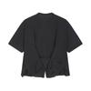 LESS 2025 Summer Stand Collar Short Sleeve Shirt