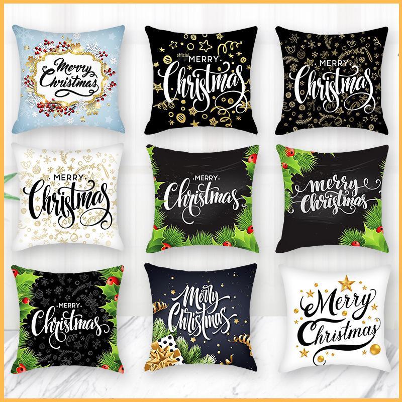 Cross-Border Christmas Festival Printed Cushion Cover for Sofa, Bedside, or Living Room
