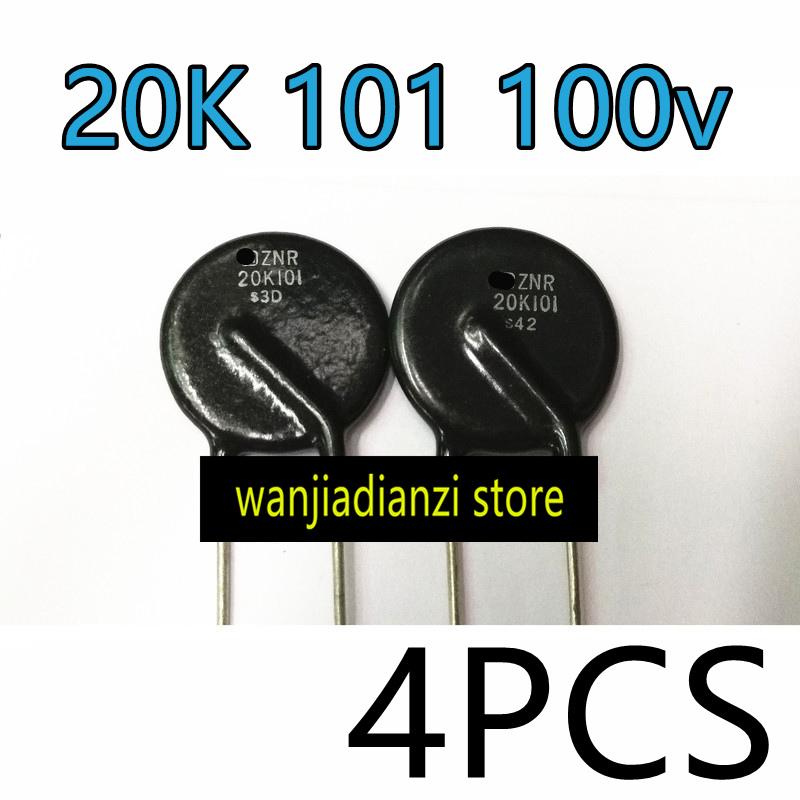 

4 шт. высококачественный импортный варистор ZNR 20K 101 100 В диаметром 20 мм
