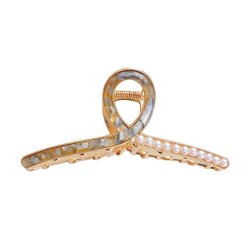 Dohui Eyecatching Large Hair Claw Clip In Elegant Floral Designs For Women Modern