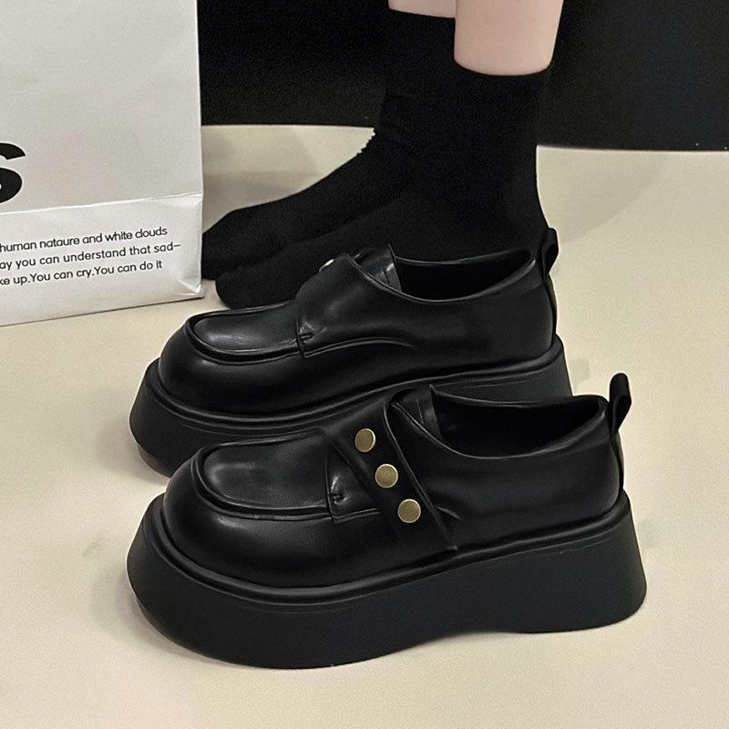 Versatile black small leather shoes Japanese jk Mary Jane single shoes women's 2025 spring new British style platform loafers