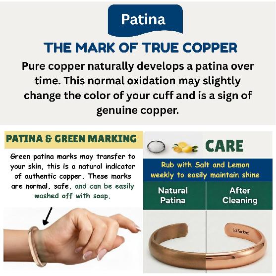 Hand Forged 100% Pure Copper Bracelet. Made with Solid High Gauge Copper and Health Benefits. Enhance Your Well-being In Style…