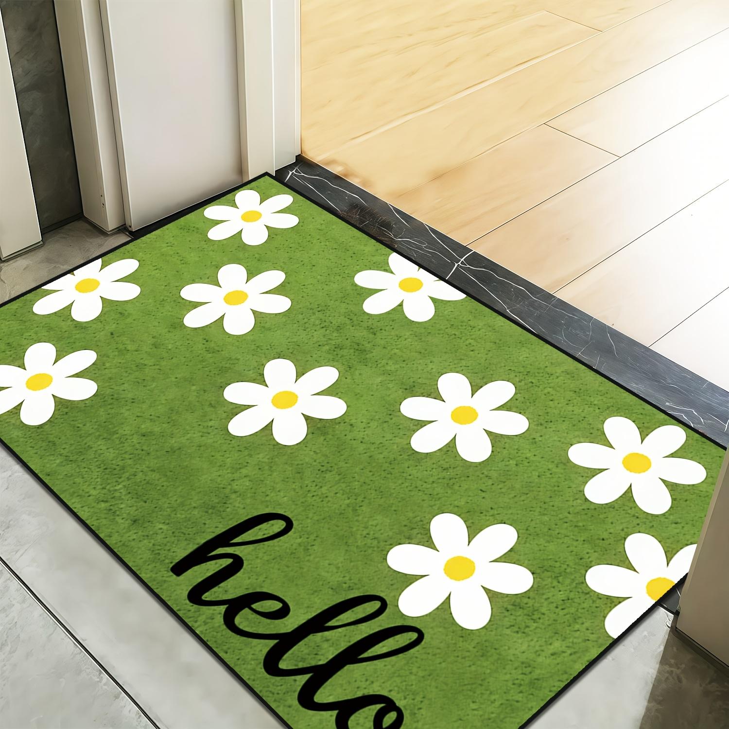 

Small Daisy Entry Door Mat Ins Wind Entrance Non Slip Water Absorbent Easy To Clean Floor Mat Lovely Fresh Home Decor 40X60CM(1.3X2FT