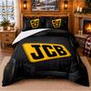 Printed 3Pcs Bedding Set JCB Pattern Bed Sheet Pillowcase For Bedroom Decor