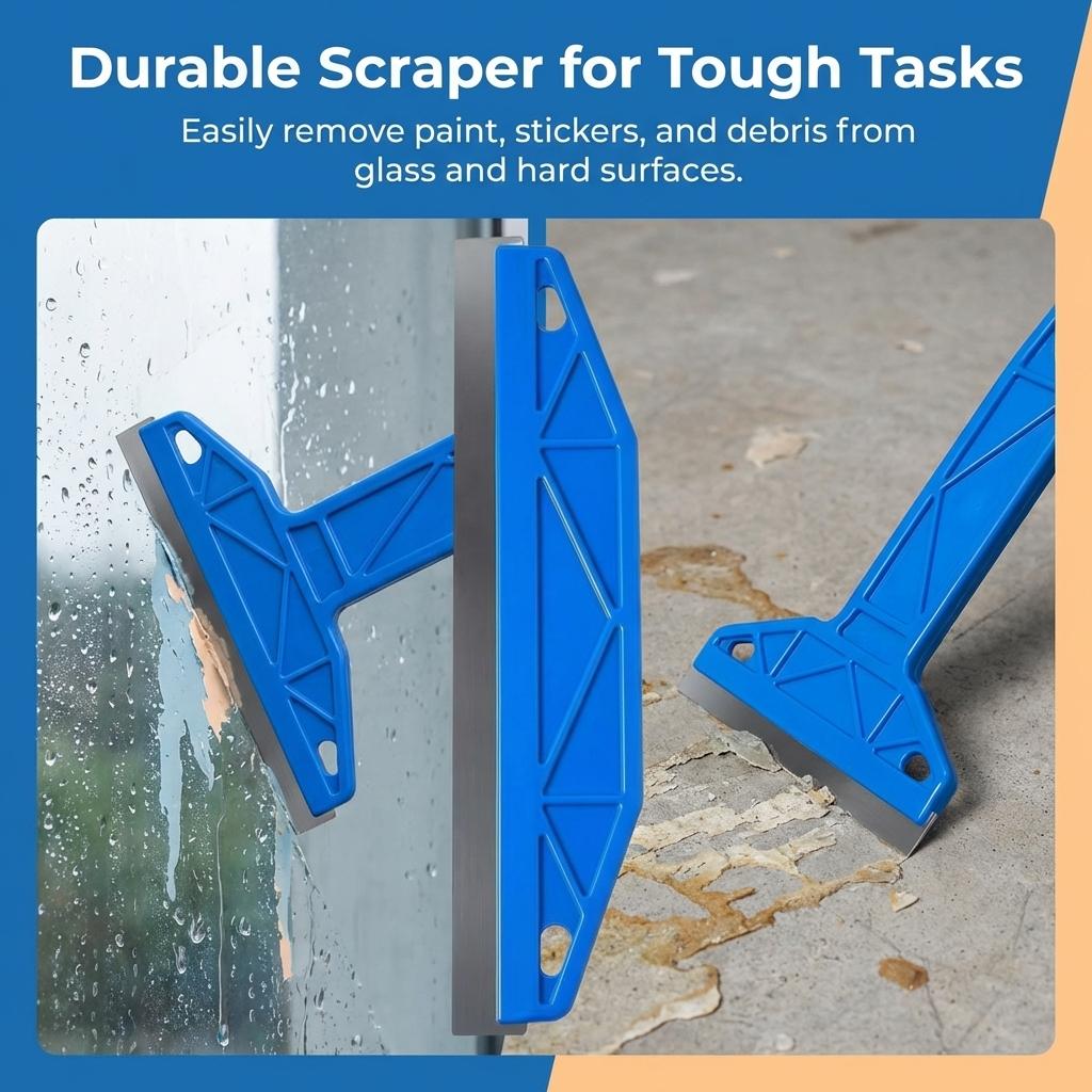 Stainless Steel Wallpaper Cutter Scraper Tool Multifunction Cleaning Trowel Plastic Handle