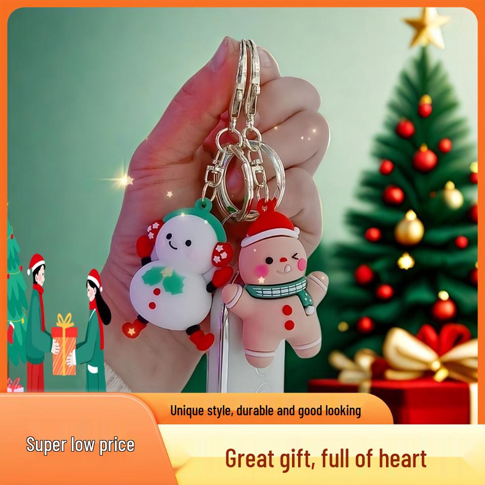 Cute Santa Claus Christmas Keychain Pendant - Backpack or Car Ornament & Children's Gift