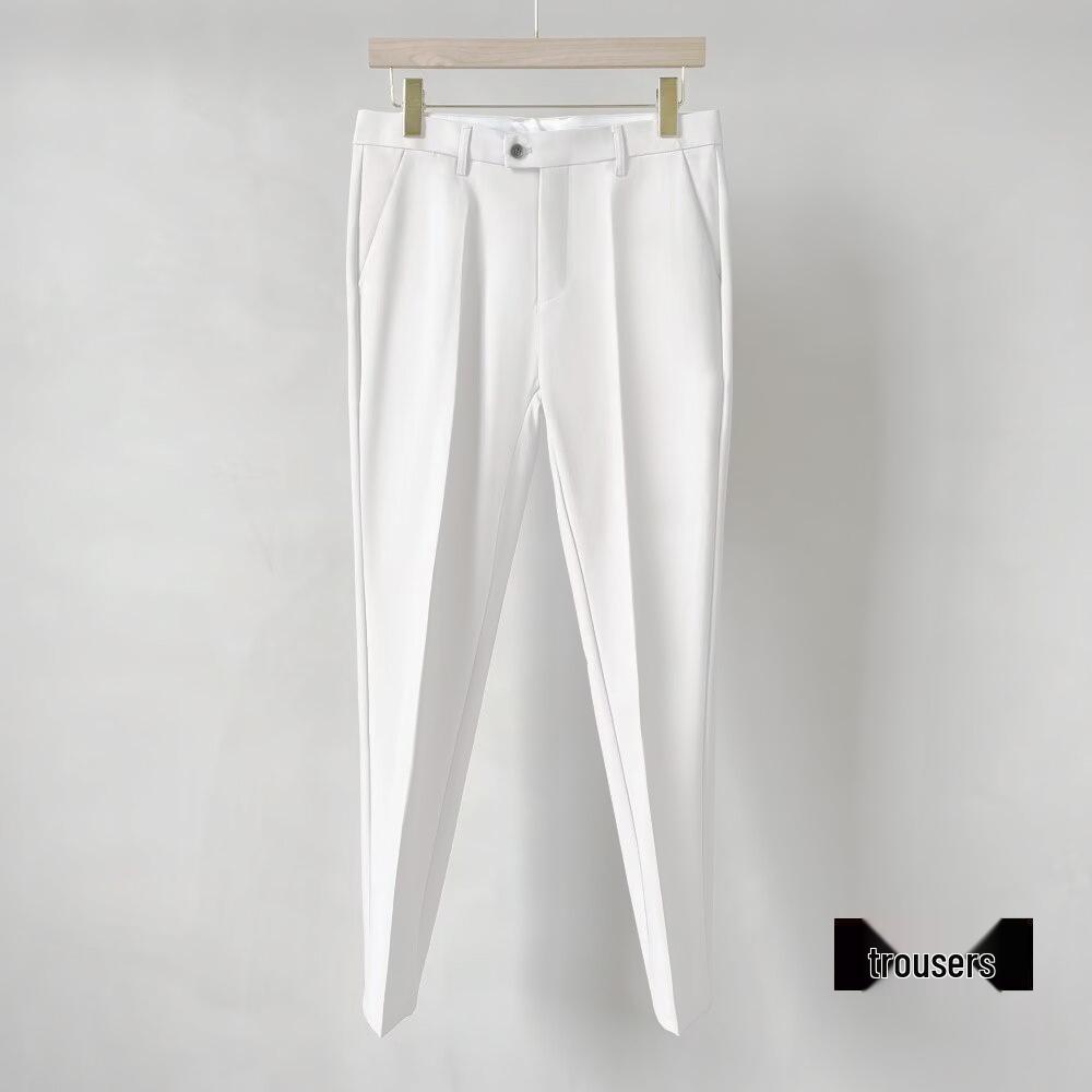 

Men s British Style Slim Fit Summer Trousers - 2025 Collection: Draping, Straight Leg, Plus Size, Casual 9/9 Length Suit Pants 27