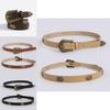 Western Inspired Faux Leather Belt Women Bohemian Style Casual Accessory For Spring