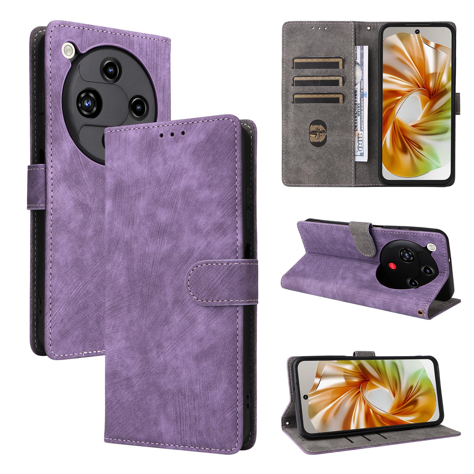 

Flip Cover for ZTE nubia Focus 2 PU Leather Full-Body Protection [RFID Blocking] Phone Cases Wallet Cover for ZTE nubia Focus 2 фиолетовый