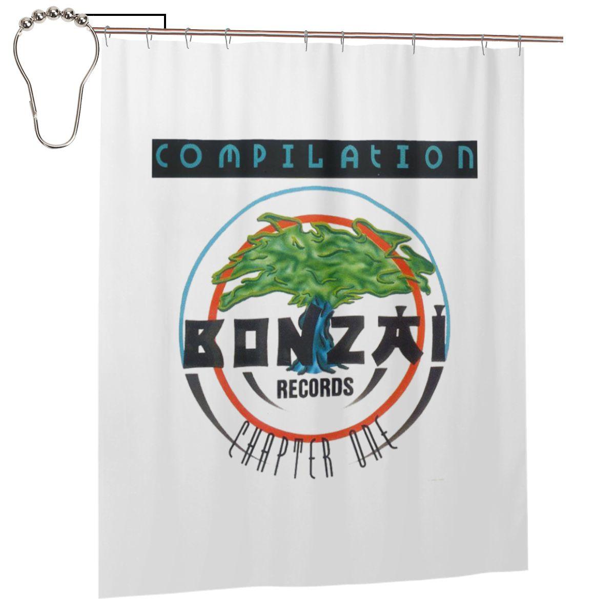 

Bonzai Records Шторка для душа Ванная комната Полиэстер Водонепроницаемые Занавески для ванны С крючками W60H190(CM)-1 Pcs