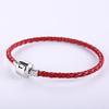 and Leather Red and Lucky Round Protection from Good Fashion Accessory Women's Men's Bracelet, Silver, Beads, Bracelet, Evil, Luck, Amulet, Unisex,