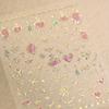 1pc Sweetheart Princess Baroque Nail Stickers Self-Adhesive Reusable Nail Art Decals with Heart, Star & Butterfly Rhinestone Nail Designs