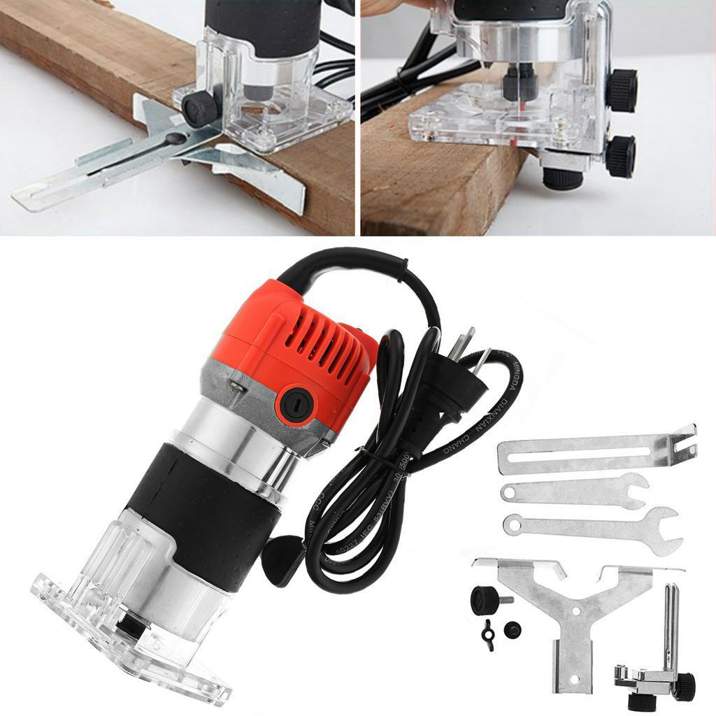 220V 6.35mm Small Copper Motor Carving Machine Woodworking Power Tools Electric Hand Trimmer Wood Laminate Router