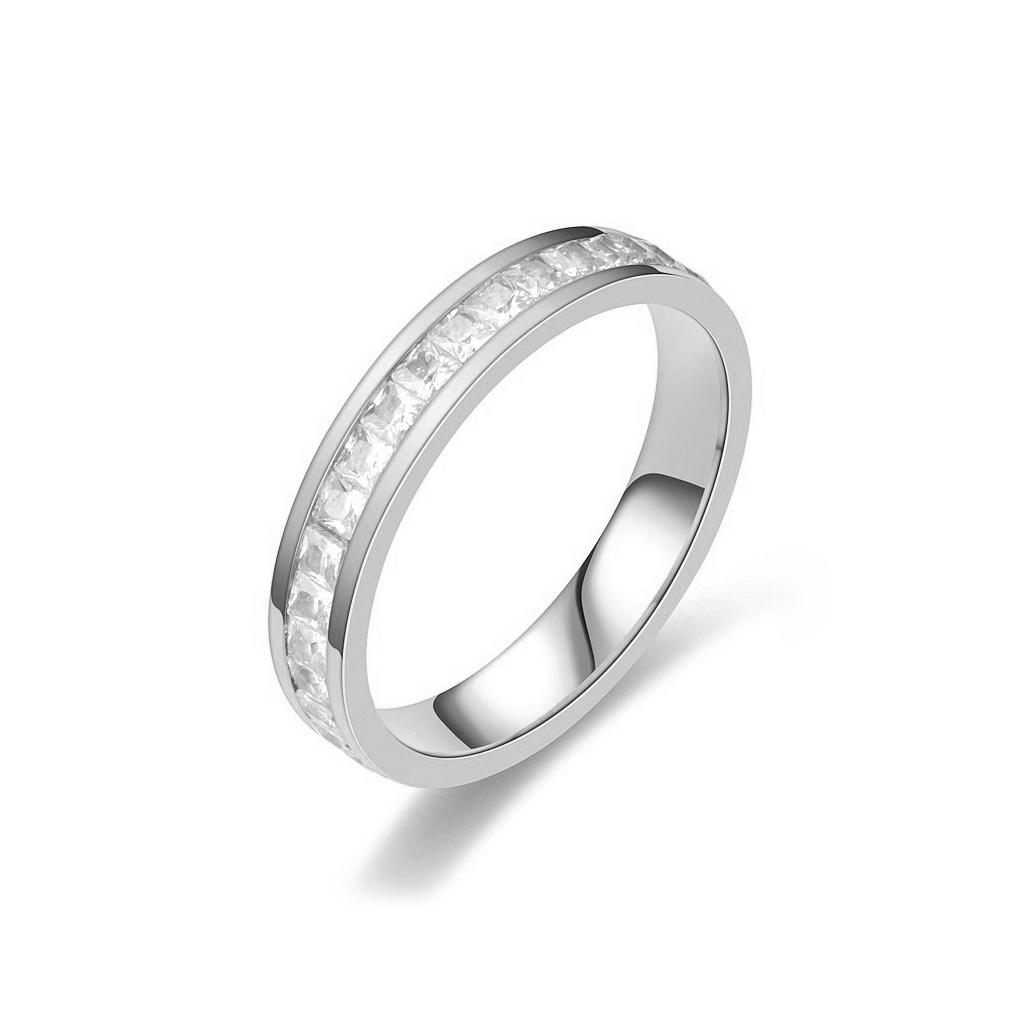

Women Ring Crystal Fashion Exquisite Party Engagement Decorative Hand Jewelry Circle Metal Rhinestone Decoration Couple