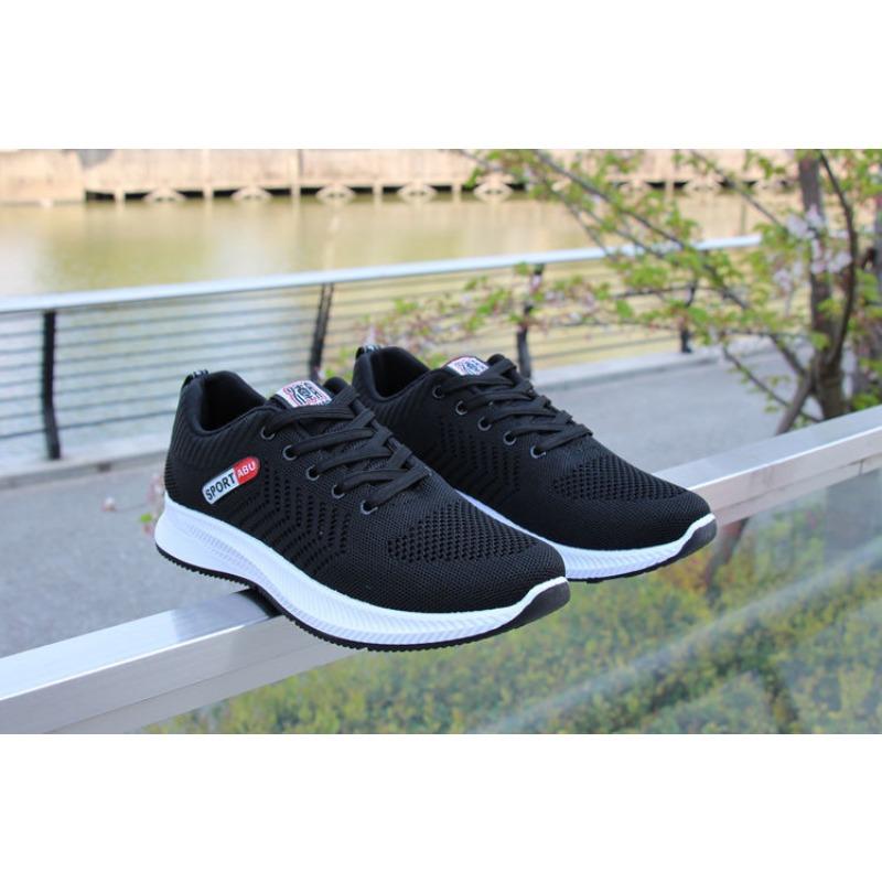 Spring New Arrival Men's Shoes – Fly-Knit Breathable Casual Sneakers, Comfortable Athletic Shoes for Middle-Aged & Elderly Men