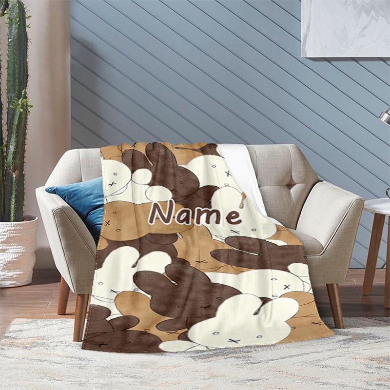 Custom Name Miffy Stars Heart Name Blanket Suitable All Seasons Soft Comfortable Sofa Office Home Blanket Camping Trip Soft And Comfortable Bedroom