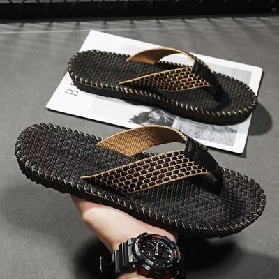 Men's Summer Slippers Outdoor Non-Slip Trendy Beach Shoes Casual Fashion Sandals Flip-Flops