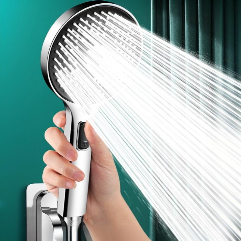 High Pressure 5-Mode Shower Head One-Key Stop Water Handheld Boost Showerhead With Powerful Spray High Quality Bathroom Shower